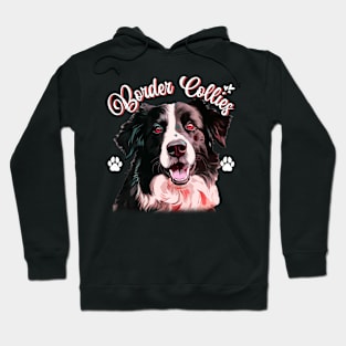 Collie Command: Intense Gaze of the Border Collie Captivates on Tee Hoodie